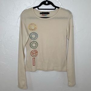 COOGI embroidered logo long sleeve t shirt top size XL EUC